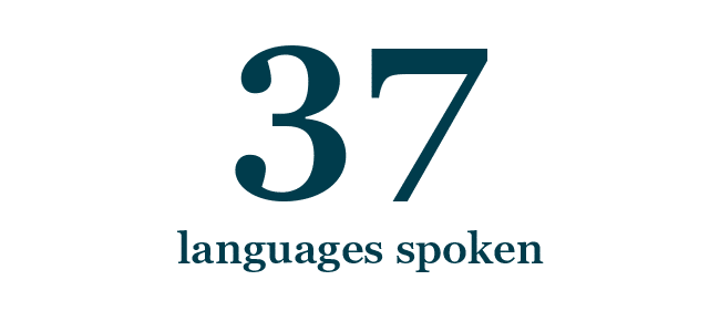 37 languages spoken