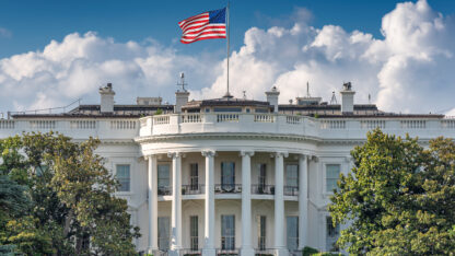The White House in Washington, D.C., home of the President of the United States of America.
