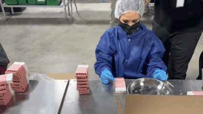 House of Puff products being packaged at a brand facility