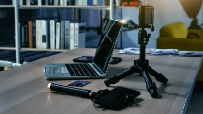 Video camera for online vlog content online production